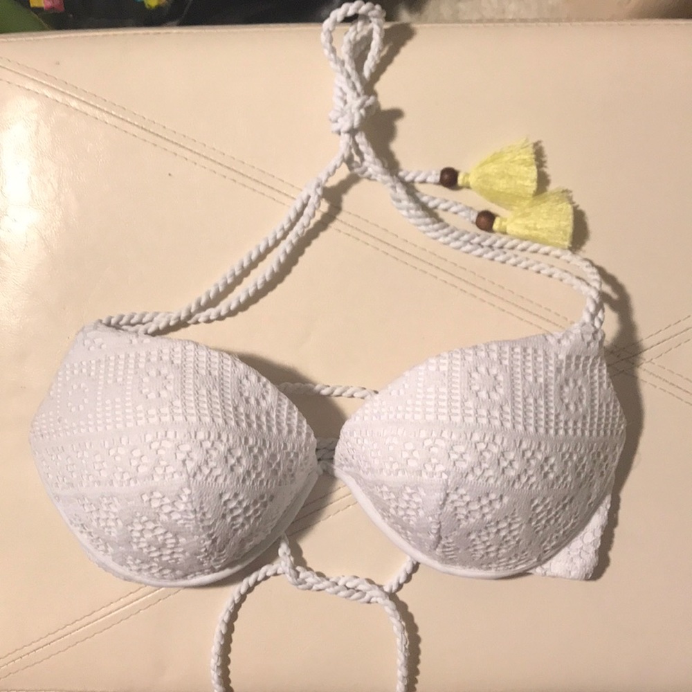 Victoria’s Secret white crochet bikini top